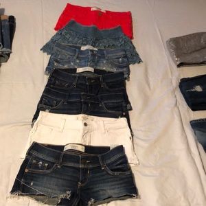 7 pairs of A&f shorts - size 24 great condition